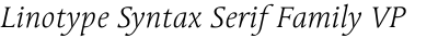 Linotype Syntax Serif Family VP